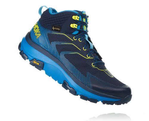 Hoka One One Herre Toa Gore-tex Fjellsko Svart Iris/Blå Norge-73LIW